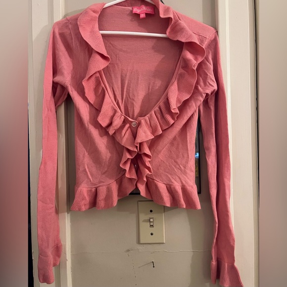 DollsKill pink cardigan - Picture 2 of 3